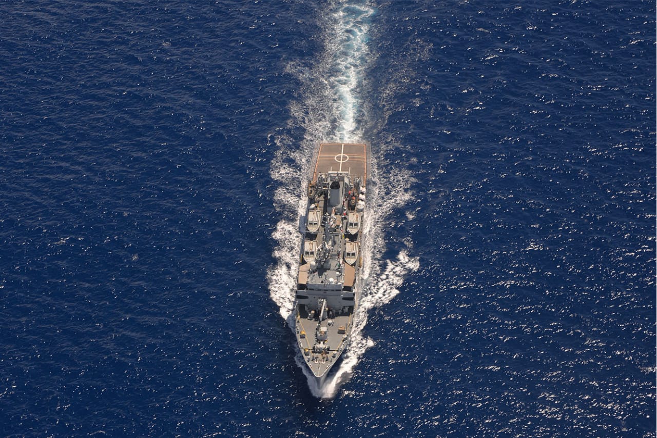 Indian Navy conducting hydrographic survey in Mauritius